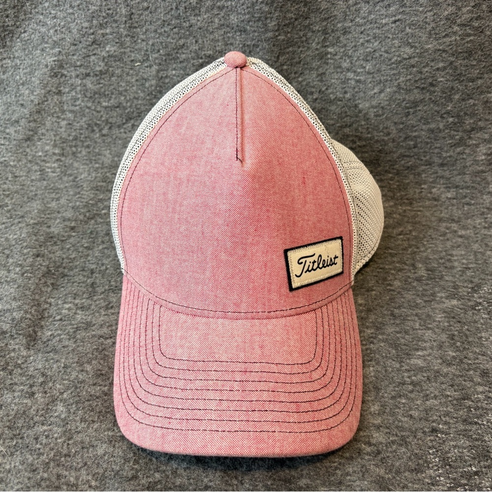 Titleist Golf Hat A Flex Pink Adult M/L Stretch Fit Embroidered Golf